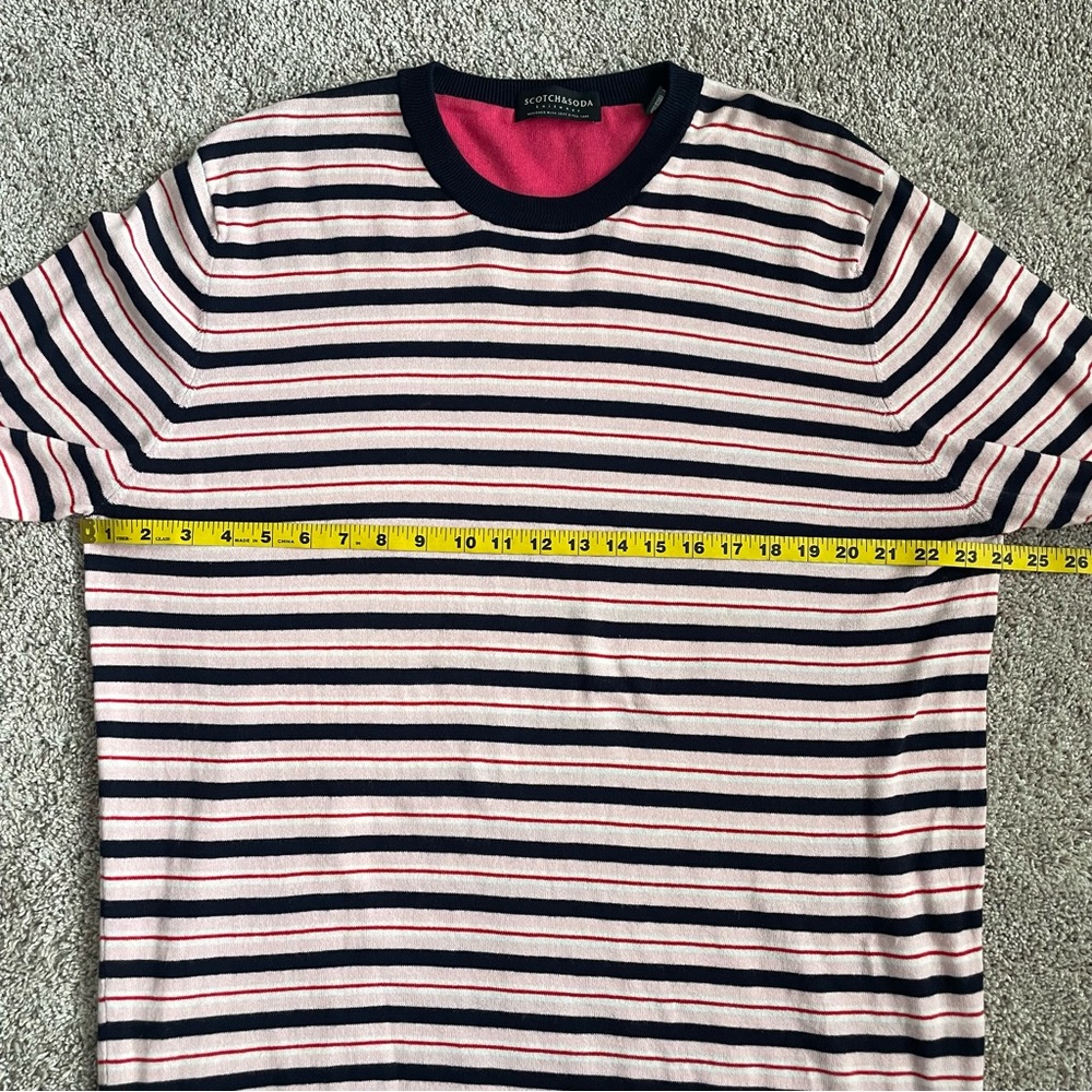 Scotch &Soda Cotton Wool Blend Striped knitted Sweater Pullover XXL BlackPink - Picture 13 of 16